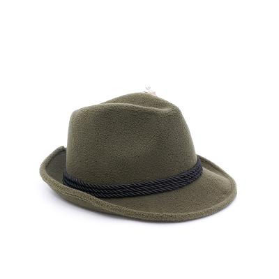 China New designer Fashion Jazz Hat Wide Brim Green Fedora Hat from wholesale 2021 dustproof shockproof raincoats for sale