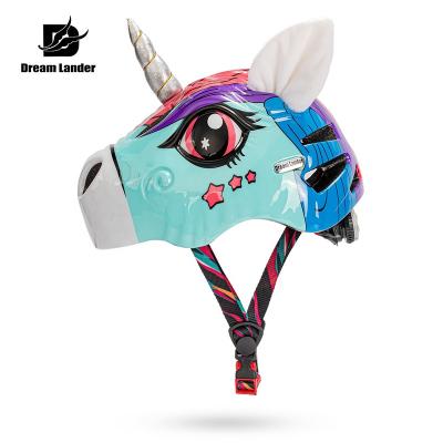 China Light Lander 3D Cartoon Dreamy Kids Bike Outoor Sports Safty Helmet Boys Girls Girls Helmet Children Cycling Helmet for sale