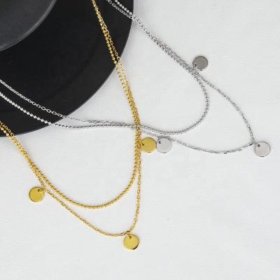 China Chenqi Sterling Silver 925 Elegant Fancy Chain Necklace Jewelry Round Dish CLASSIC Link Chain Necklace Party Gift Decorations for sale