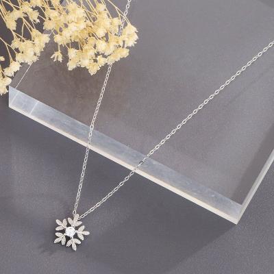 China Chenqi TRENDY Sterling Silver 925 Snow Zircon Pendent Pendants for Necklaces Christmas Party Gift Jewelry for Girls for sale