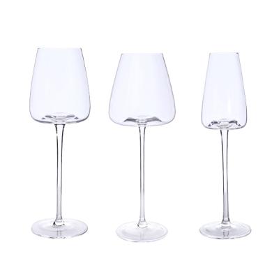 China Viable High Quality Crystal Clear Champagne Glasses For Goblet Red Wine Glass Weddings Or Holiday Parties for sale