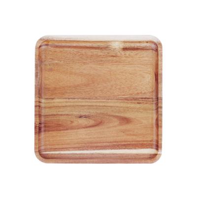 China Sustainable Eco-Friendly Bamboo Wood Wooden Dish Pizza Tray Serving Trays Coffee Tea Serving Dishes For Tableware for sale