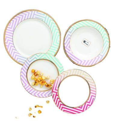 China New Sustainable Best Quality Tableware Bone China Dinner Plate Dishes for sale