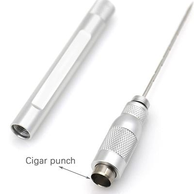 China Durable Cigar Punch Needle Tool Stainless Steel 4 In 1 Cigar Suction Enhancer Tool for sale