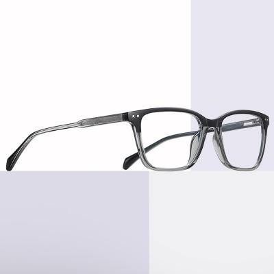 China For unisex anti computer glass new optical frame retro TR90 blue light square glass spring rod blue light blocking glasses for sale