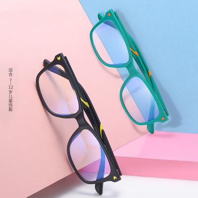 China For kids blue light glasses anti glass computer full frame TR90 blue light custom rectangular light blue glasses for sale