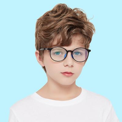 China For anti blue light years kids children/computer glass teens age 5-12 new fashion blue light flat glass glass optical frame can be matched with myopia for sale