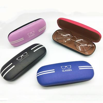 China Optical glass /sun glasses packing new design handmade optical glasses case Luxury leather eyewear box iron glass box sunglass carrying case with logo for sale