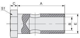 China 700M Metric Hex Bolt Hydraulic Bite-Type Tube Fittings with Long Working Life Advantage for sale