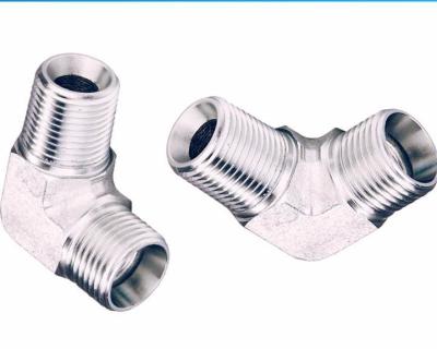 China DIN Standard Medium Carbon Steel 90 Elbow BSPT Male Thread Steel Bsp Pipe Fittings for sale