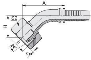 China 20411 Model NO. Female Connection Stainless Steel Metric Hydraulic Hose Ferrule Fittings for sale