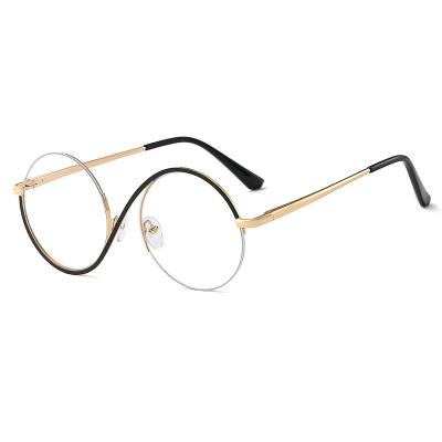 China Fashion Anti UV400 Metal Frame Half Frame Anti Glass Unisex Glass Frame Luxury Optical Blue Light Trend Design for sale