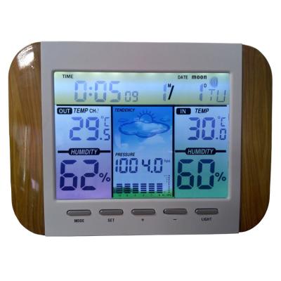 China Desktop Display Wireless Weather Station with Decoration Stand Base Luxury Weather Station AS-V018 for sale