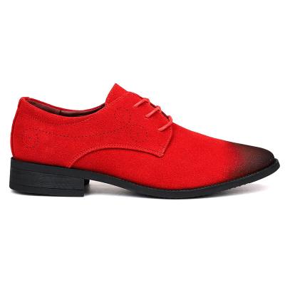 China Round Mens Handmade Suede Matte Leather Brogues Derby Lace Up Customized Luxury Brand Shoe for sale