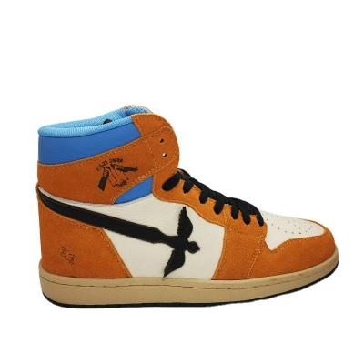 China Cushioning Customized Hand Painted Logo Man and Woman Brand Basketball Sneakers Retro Design Casual Sneakers For for sale