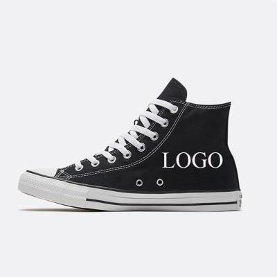 China Cushioning Men's Canvas Shoes OEM Sole High Top Canvas Shoes Factory Customized Logo for sale