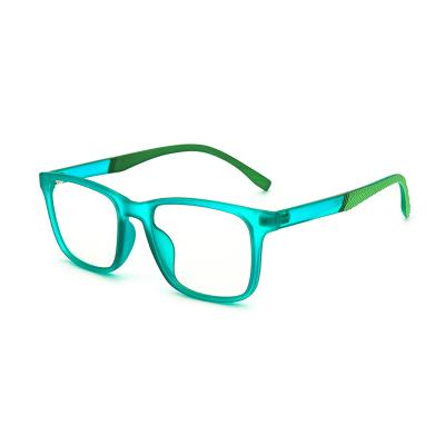 China 2020 Glasses Kids Computer Computer Coating Light Blue Transparent Silicone Unbreakable Frame For Kids Glasses for sale