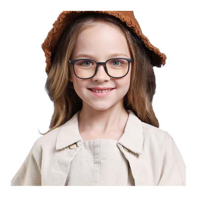 China For Kids High Quality Clear Glass Frame Anti Glass Frame Silicone Boys Blue Straight Girls For Reading Game for sale