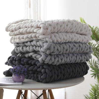 China The Anti-Bacteria Wholesale Price The Nordic Knitted Blanket Available Chunky Knit Blanket Large Multi Colors Custom Made for sale