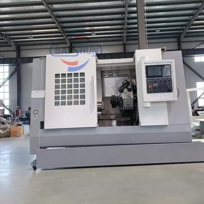 Chine Coupe de métal automatique de roue en alliage Lit incliné Machine à tour CNC TCK550 à vendre