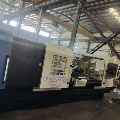 China Large Spindle Bore Oil Field Lathe QK1327x3000 Horizontal Double Chuck Threading Lathe Machine for sale