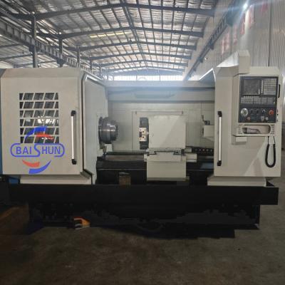 China Large Spindle Bore Metal Cutting Pipe Threading CNC Lathe Machine for sale