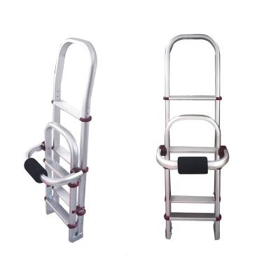 China Aluminum Alloy Motorhome Trailer Outdoor Camper Folding Ladder Rear Climbing Ladder for sale