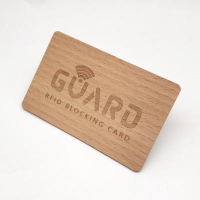 China MINI TAG Wood RFID Blocking Card for sale