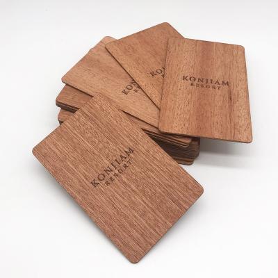 China MINI TAG wooden RFID card with compatible 1k F08 chip for sale