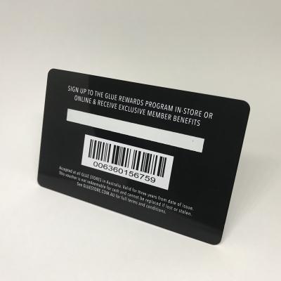 China Supermarket PVC Membership Card With Card Number And Barcode for sale