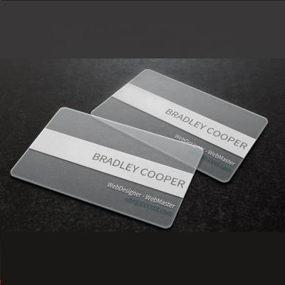 China Water Proof Transparent Business Card for sale