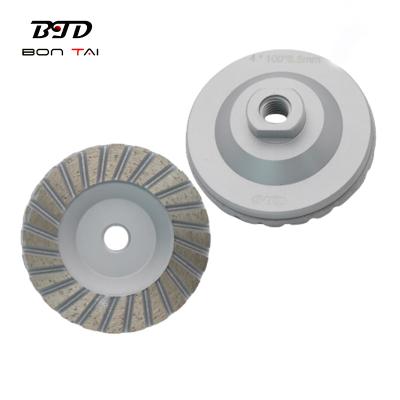 China Lightweight And Aggressive Cup M14 Type Aluminum Grinding Wheel Cup Wheel Grinding For Concrete Floor for sale