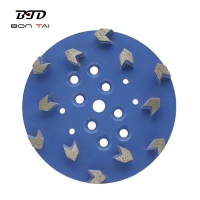 China For Concrete and Terrazzo Floor 10inch 250mm Arrow Segments Diamond Grinding Wheel Diamond Grinding Plate for sale