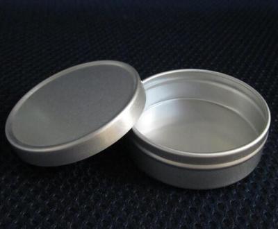 China Aluminum Round Cosmetic Packaging/Cream Jar /Aluminum Jars With Press Cap-25G & 25ML  for sale