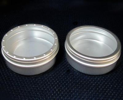 China Aluminum Round Cosmetic Packaging/Cream Jars With Press Cap in Trapdoor-100G & 100ML  for sale