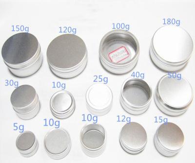 China Aluminum Round Cosmetic Packaging 5G/8G/10G/12G/15G/20G/25G/40G/50/80G/100G/120G/150G/200G for sale