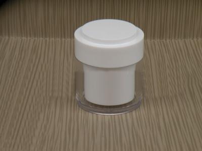 China 20G & 20ML PS Double-deck Round Cosmetic Packaging/Cream Jar /Aluminum Jars With Screw Cap for sale