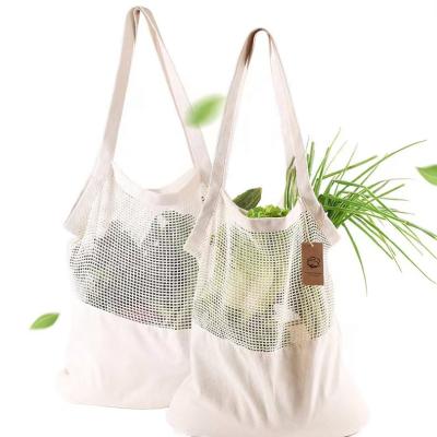 China Custom Mesh Shopping Grocery Tote Bag Eco-Friendly Reusable Cotton Canvas Eco-Friendly Net Cotton Twine Shopping Bag for sale