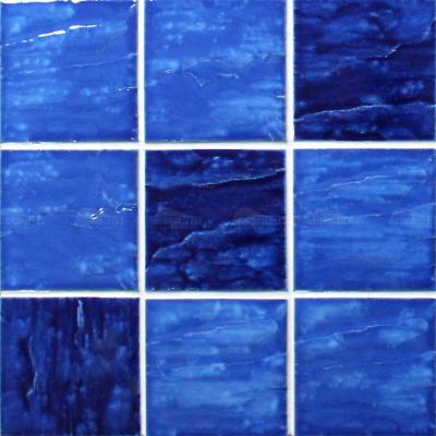 China Modern Foshan Blue Glazed Ceramic Mosaic Swimming Pool Spanish Tiles for sale