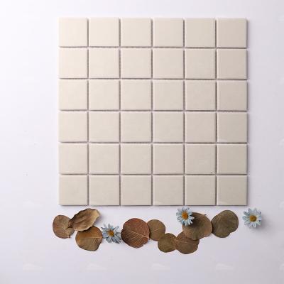 China 48mm Matte Full Body Unglaze Porcelain Mosaic Tiles Foshan Square Factory 2x2 Unglazed Anti Slip White Mosaic Tile for sale