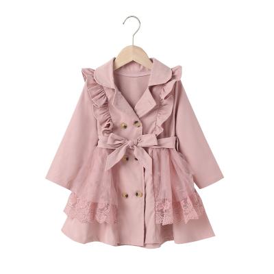 China Regular girls' jacket, children's spring and autumn lace long sleeve coat, kids fashion anorak jacket for sale