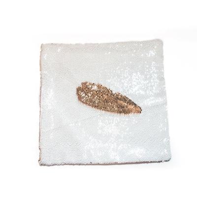 China Anti-Static Shinny The Glitter Rose Gold Champagne Sequin Pillowcase Cushion Cover for sale