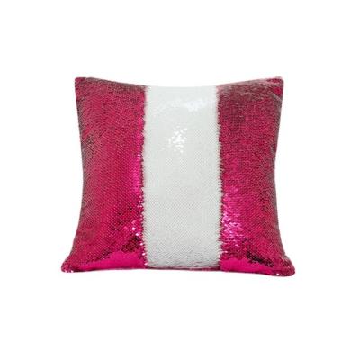 China Popular Anti-Static Sublimation Sequin Pillow Case Cushion Cover for sale