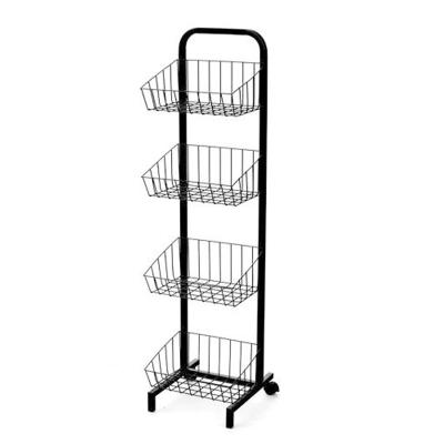 China Commercial Grocery Metal Racks Wire Organizers Rack Wire Basket Carrier Rack Lockers For Storage for sale