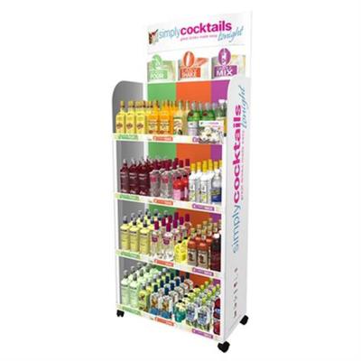 China Grocery Store Soft Drink Rack Energy Drink Display Rack Beverage Boxes Display Rack for sale