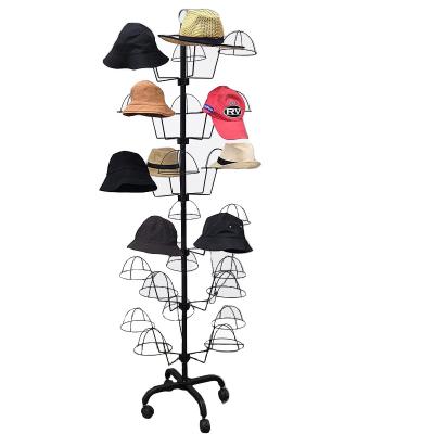 China Headwear Wig Rack Hat Display Rack Metal Floor Hanging Free Standing Rack For Ca PS, Wigs for sale