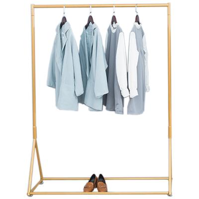 China Grocery store clothes display rack metal clothing rack small clothing display rolling clothes hanging rack for sale