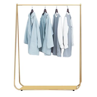 China Grocery Store Pipe Clothing Rack Gold Clothing Rack Display Rack Clothing for sale