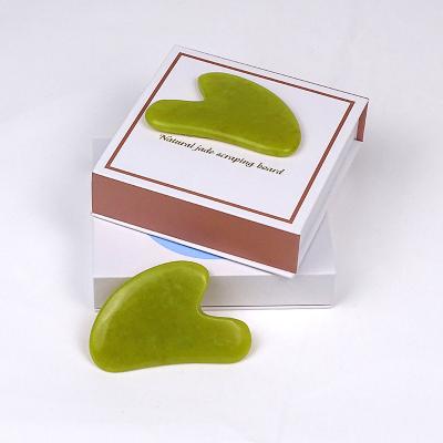 China Wholesale jade green face stone gua sha stone xiuyan low price gua sha tool for beauty for sale