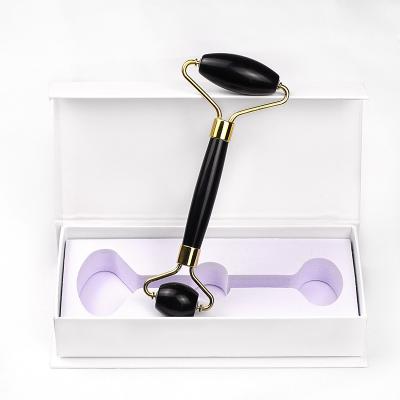 China Face in the Running Black Jade Facial Roller Obsidian Jade Roller for Face for sale